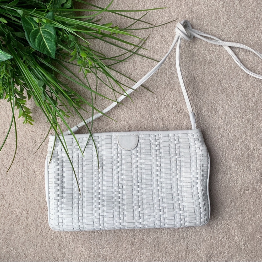 Vintage Ganson White Leather Crossbody
